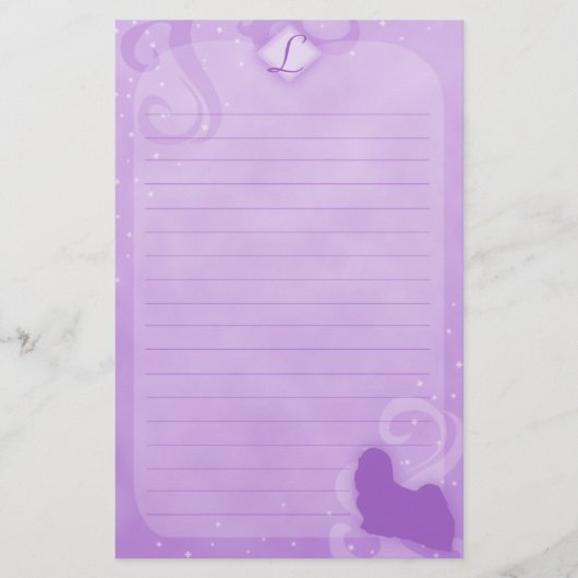パープル魔法ラサアプソ文房具 便箋 (正面)