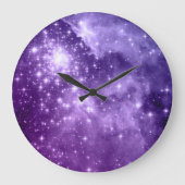 パープル魔法星 ラージ壁時計 (正面)