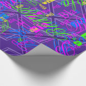 パープル鮮やかカラーユニオンジャック ラッピングペーパー (角)