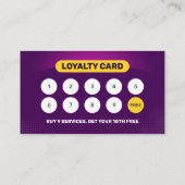 パープル鮮やかブレイド&ウィッグのヘアブレイディングサロン ロイヤリティカード (裏面)