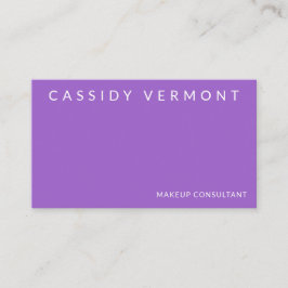 パープル鮮やかメイクアップヘアコンサルタント 名刺