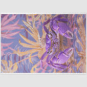 パープル鮮やかヴィンテージフローラキングカニデクページ 薄葉紙 (正面)