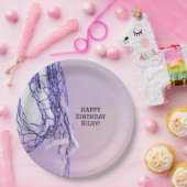 パープル10代のバースデーパーティーネット&バレーボール ペーパープレート (パーティー)