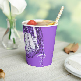 パープル10代の誕生日ネット&バレーボールスポーツ 紙コップ