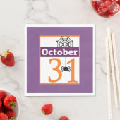 パープル10月31日ハローウィンパーティ スタンダードランチョンナプキン (インサイチュ)