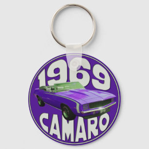 パープル1969カマロすごいスポーツフル キーホルダー