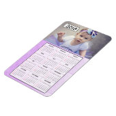 パープル2018ファミリーフォトカレンダー磁石 マグネット (左側)