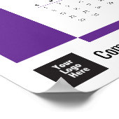 パープル2026企業のウォールカレンダーポスター ポスター (角)