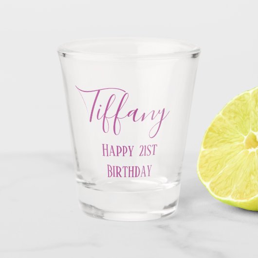 パープル21歳の誕生日 ショットグラス (正面)