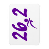 パープル26.2マラソン マグネット (縦)