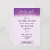パープル3.5x5 結婚式リハーサルとディナー招待状 招待状 (正面/裏面)