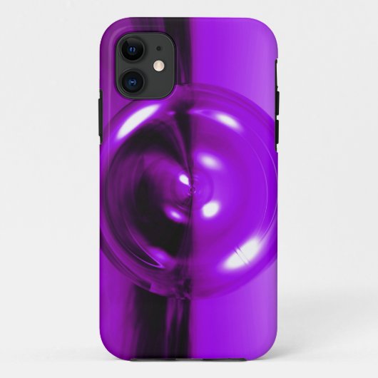 パープル3DアブストラクトディスクiPhoneケース Case-Mate iPhoneケース (裏面)