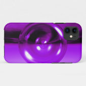 パープル3DアブストラクトディスクiPhoneケース Case-Mate iPhoneケース (裏面(横))