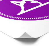 パープル4スクウェア体操(モノグラム付き) ポスター (角)