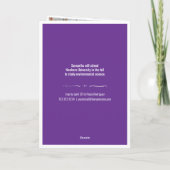 パープル4フォトおもしろいボックス卒業招待状 招待状 (裏面)