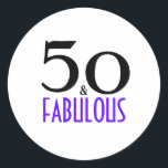 パープル50と素晴らしい50th誕生日パーティインビタット ラウンドシール<br><div class="desc">美しいキラキラ紫50th誕生日パーティーステッカーあなたがあなたの50th誕生日パーティーお祝いのためにそれを使用することができる。ハッピーアドバンス誕生日親愛!</div>