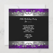パープル50と素晴らしい50th誕生日パーティー 招待状 (裏面)