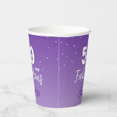 パープル50と素晴らしい50th誕生日パーティー 紙コップ (右)