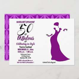 パープル50とFABulousバースデーパーティーへの招待 招待状