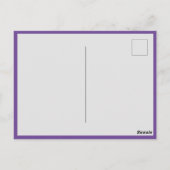 パープル50誕生日写真 ポストカード (裏面)