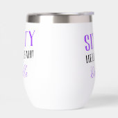 パープル60地獄パーソナライズされたうん60誕生日 (左面)