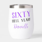 パープル60地獄パーソナライズされたうん60誕生日 (背面)