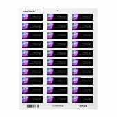 パープル60th誕生日パーティー70のディスコボール ラベル (フルシート)