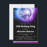 パープル60th誕生日パーティー70のディスコボール 招待状<br><div class="desc">ピンクと紫の60歳の祝誕生日パーティーの招待では、グルーヴとスタイルの準備をしなさい！この招待は60番目の誕生祝いモダンのための完璧な選択で鮮やか、特にあなたはもし、70年代の魔法を再現するためのディスコのボールをテーマにしたパーティーを計画する。印象的なピンクと紫の配色は、活気のあるエネルギッシュなイベントのトーンを設定する。ディスコのおもしろいグラフィックは、懐かしさとパーティーのtouchを追加澄んし、踊り、笑い、そして良い時間のすべてについてのあなたのデータを作る。私たちの招待は更にカスタマイズでき、私たちの才能あるデザイナーは要求に応じてマッチング製品を作成することができる。あなたはレトロなダンスパーティーを計画するか、より多くの集コンテンポラリー会を計画するかにかかわらず、この招待は、人生と愛の60年の記憶に残るお祝いのための気分を設定する。ディスコのボールを回し、音楽を楽しませよう遊 – あなたの60歳の誕生日のbashは思い出に忘れられないグルーヴな夜になるだろう。</div>