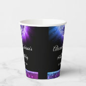 パープル60th誕生日パーティー70のディスコボール 紙コップ (左)