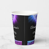 パープル60th誕生日パーティー70のディスコボール 紙コップ (右)