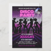 パープル70sディスコ踊りパーティー 招待状 (正面)