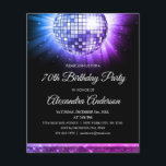 パープル70th誕生日パーティー70のディスコボール<br><div class="desc">パープル70th Birthday Party 70のディスコボール招待状でディスコ時代にタイムスリップ。この懐鮮やかかしい招待は、あなたのマイルストーンお祝いのための気分を設定する完璧な方法である。紫の輝く色合いで、この招待は70年代のエネルギーとおもしろいを捉える。ディスコのボールグラフィックは、ライトで照らされたダンスフロアの日に戻きらめくる。ディスコをテーマにしたbashや、70年代の魔法のtouchを注入したいイベントにとって理想的な選択だ。私たちの招待はカスタマイズ、お客様が祭りに参加する招待状を個人的で思い出に残る方法を作りて、詳細を行うことを可能にする。その印象的なデザインと品質の印刷で、それはステートメントを作り、思い出に残る70歳の誕生日パーティーのためのステージを設定する準備ができている。パープル70thバースデー祝タ・パーティ70sディスコ・ボールの招待状でダンスや思い出の準備を整え、あなたのマイルストーンの誕生日をグルーヴで忘れられない出来事にする。応援は70年の人生に！</div>