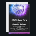 パープル70th誕生日パーティー70のディスコボール 招待状<br><div class="desc">パープル70th Birthday Party 70のディスコボール招待状でディスコ時代にタイムスリップ。この懐鮮やかかしい招待は、あなたのマイルストーンお祝いのための気分を設定する完璧な方法である。紫の輝く色合いで、この招待は70年代のエネルギーとおもしろいを捉える。ディスコのボールグラフィックは、ライトで照らされたダンスフロアの日に戻きらめくる。ディスコをテーマにしたbashや、70年代の魔法のtouchを注入したいイベントにとって理想的な選択だ。私たちの招待はカスタマイズ、お客様が祭りに参加する招待状を個人的で思い出に残る方法を作りて、詳細を行うことを可能にする。その印象的なデザインと品質の印刷で、それはステートメントを作り、思い出に残る70歳の誕生日パーティーのためのステージを設定する準備ができている。パープル70thバースデー祝タ・パーティ70sディスコ・ボールの招待状でダンスや思い出の準備を整え、あなたのマイルストーンの誕生日をグルーヴで忘れられない出来事にする。応援は70年の人生に！</div>