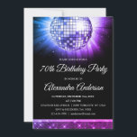パープル70th誕生日パーティー70のディスコボール 招待状<br><div class="desc">パープル70th Birthday Party 70のディスコボール招待状でディスコ時代にタイムスリップ。この懐鮮やかかしい招待は、あなたのマイルストーンお祝いのための気分を設定する完璧な方法である。紫の輝く色合いで、この招待は70年代のエネルギーとおもしろいを捉える。ディスコのボールグラフィックは、ライトで照らされたダンスフロアの日に戻きらめくる。ディスコをテーマにしたbashや、70年代の魔法のtouchを注入したいイベントにとって理想的な選択だ。私たちの招待はカスタマイズ、お客様が祭りに参加する招待状を個人的で思い出に残る方法を作りて、詳細を行うことを可能にする。その印象的なデザインと品質の印刷で、それはステートメントを作り、思い出に残る70歳の誕生日パーティーのためのステージを設定する準備ができている。パープル70thバースデー祝タ・パーティ70sディスコ・ボールの招待状でダンスや思い出の準備を整え、あなたのマイルストーンの誕生日をグルーヴで忘れられない出来事にする。応援は70年の人生に！</div>