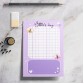 パープル かわいい ハート 星 バタフライ 名前を追加 ポストイット