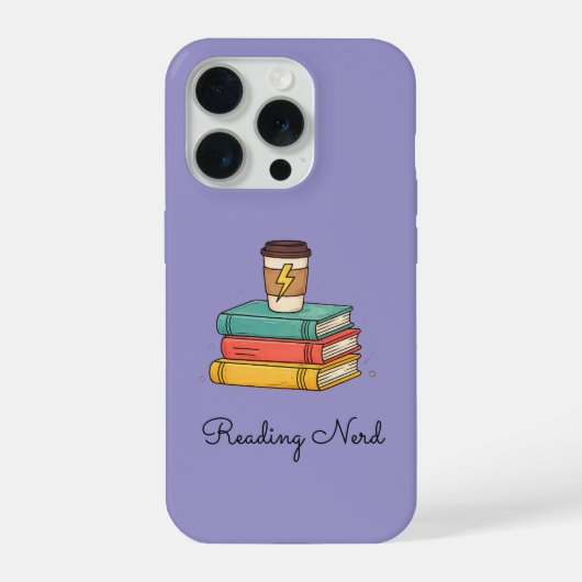 パープル かわいい 本好き バイラル ギフト 愛 iPhoneケース (裏面)