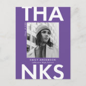 パープル |はっきりした写真卒業 ポストカード (正面)