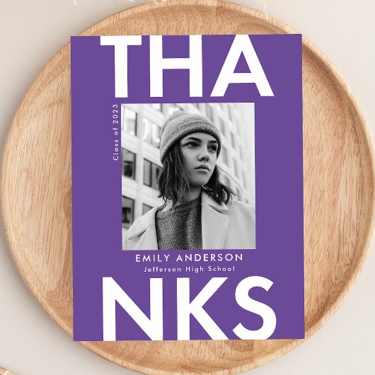 パープル |はっきりした写真卒業 ポストカード