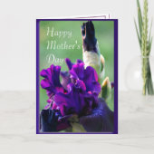 パープル・アイリス2914xc – 任意カスタマイズの大事な行事 カード (正面)