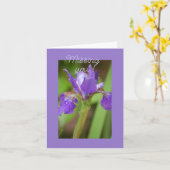 パープル アイリス - あなたが恋しい カード (黄色い花)