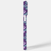 パープル&アクアペイズリー模様 Case-Mate iPhoneケース (裏面 / 右)