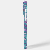 パープル&アクアペイズリー模様 Case-Mate iPhoneケース (裏面 / 左)