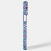 パープル&アクアペイズリー模様 Case-Mate iPhoneケース (裏面 / 右)