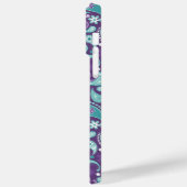 パープル&アクアペイズリー模様 Case-Mate iPhoneケース (裏面 / 左)