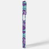 パープル&アクアペイズリー模様 Case-Mate iPhoneケース (裏面 / 右)