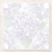 パープル アジサイ 水彩 花 ラベンダー 開花 ガラスコースター (裏面)