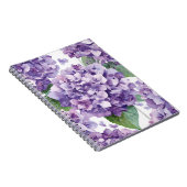 パープル アジサイ 水彩 花 ラベンダー 開花 ノートブック (右側)