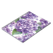 パープル アジサイ 水彩 花 ラベンダー 開花 ノートブック (左側)