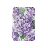 パープル アジサイ 水彩 花 ラベンダー 開花 バスマット (正面縦)