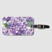 パープル アジサイ 水彩 花 ラベンダー 開花 ラゲッジタグ (正面横)